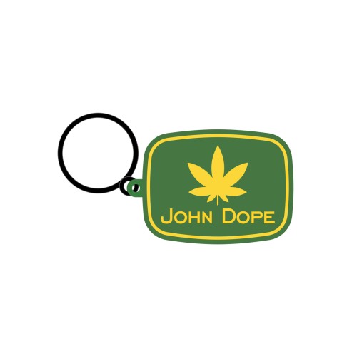 John Dope Weed Keychain Green/Yellow