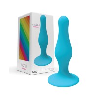 Nobu Rainbow Large Silicone Plug - Blue