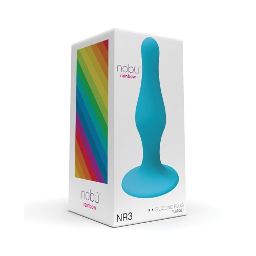 Nobu Rainbow Large Silicone Plug - Blue