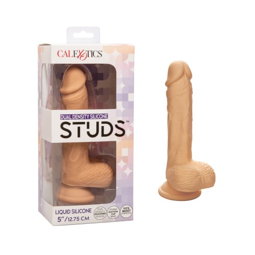 Studs Dual Density Silicone 5 Inch Dildo Ivory