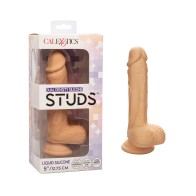 Dildo de Silicona de Densidad Dual 5 Pulgadas Studs Marfil