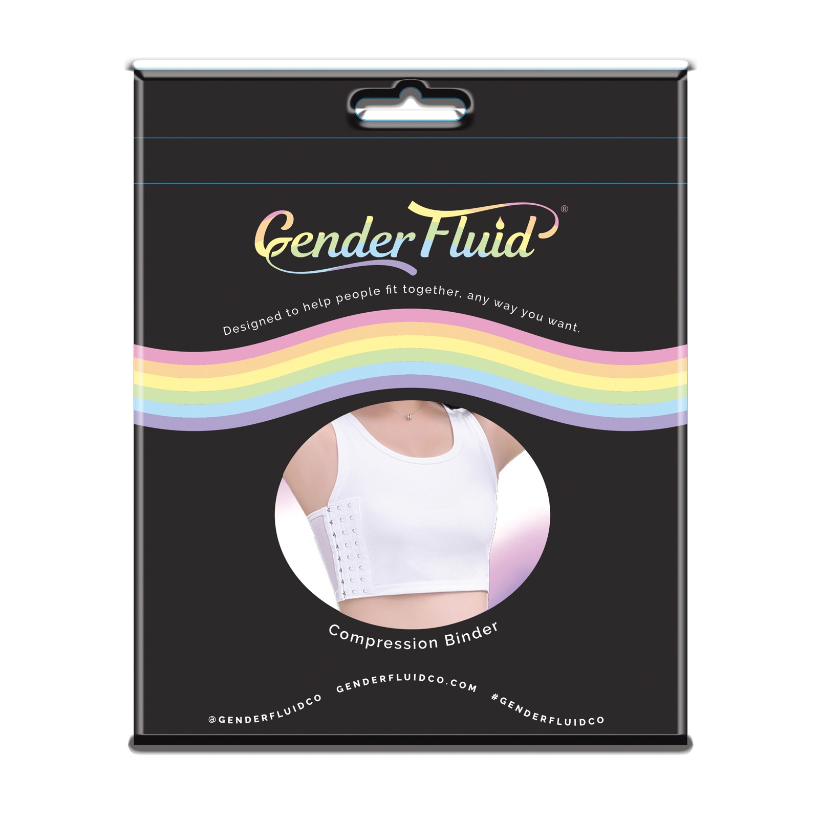 Gender Fluid Chest Compression Binder XL White