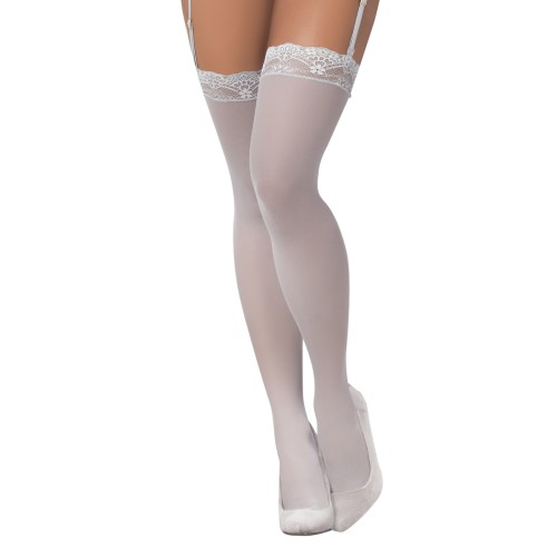 Shoreline Grey Mesh Thigh Highs