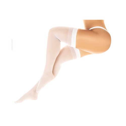 Sheer Thigh High Stockings White