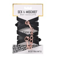 Sex & Mischief Brat Handcuffs - Playful Restraints