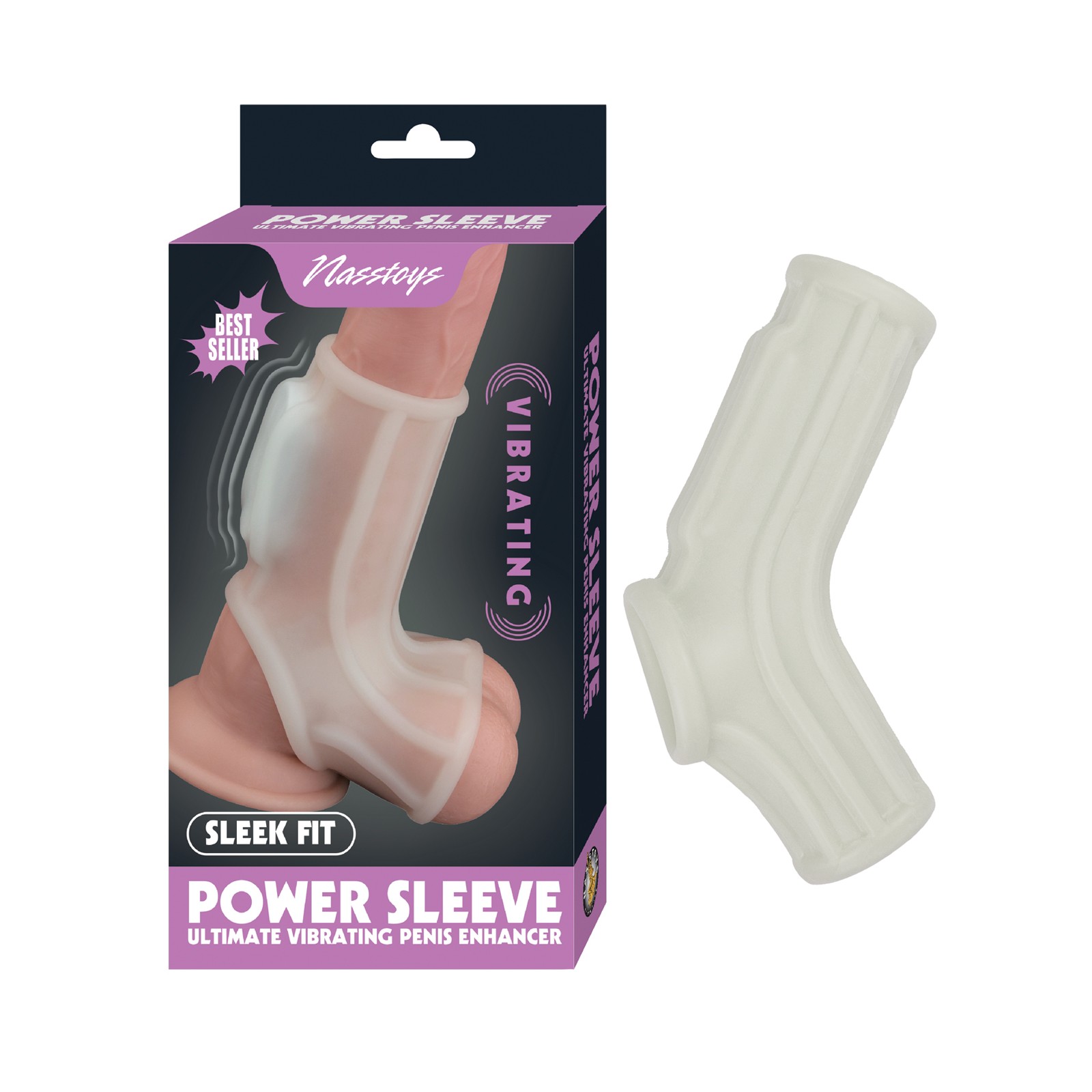 Sleeve Potente Vibrante Ajuste Sleek - Blanco