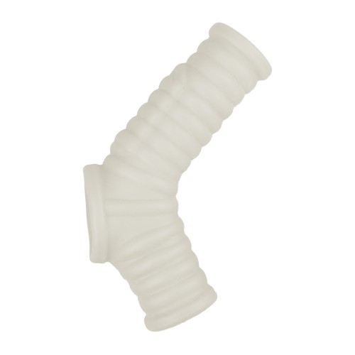 Vibrating Power Sleeve Ribbed Fit White