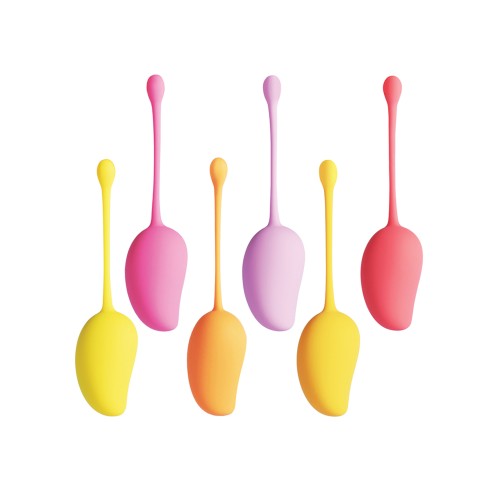 Conjunto de Ejercicio de Bolas Kegel con Peso Mango Tropical - 6 Piezas