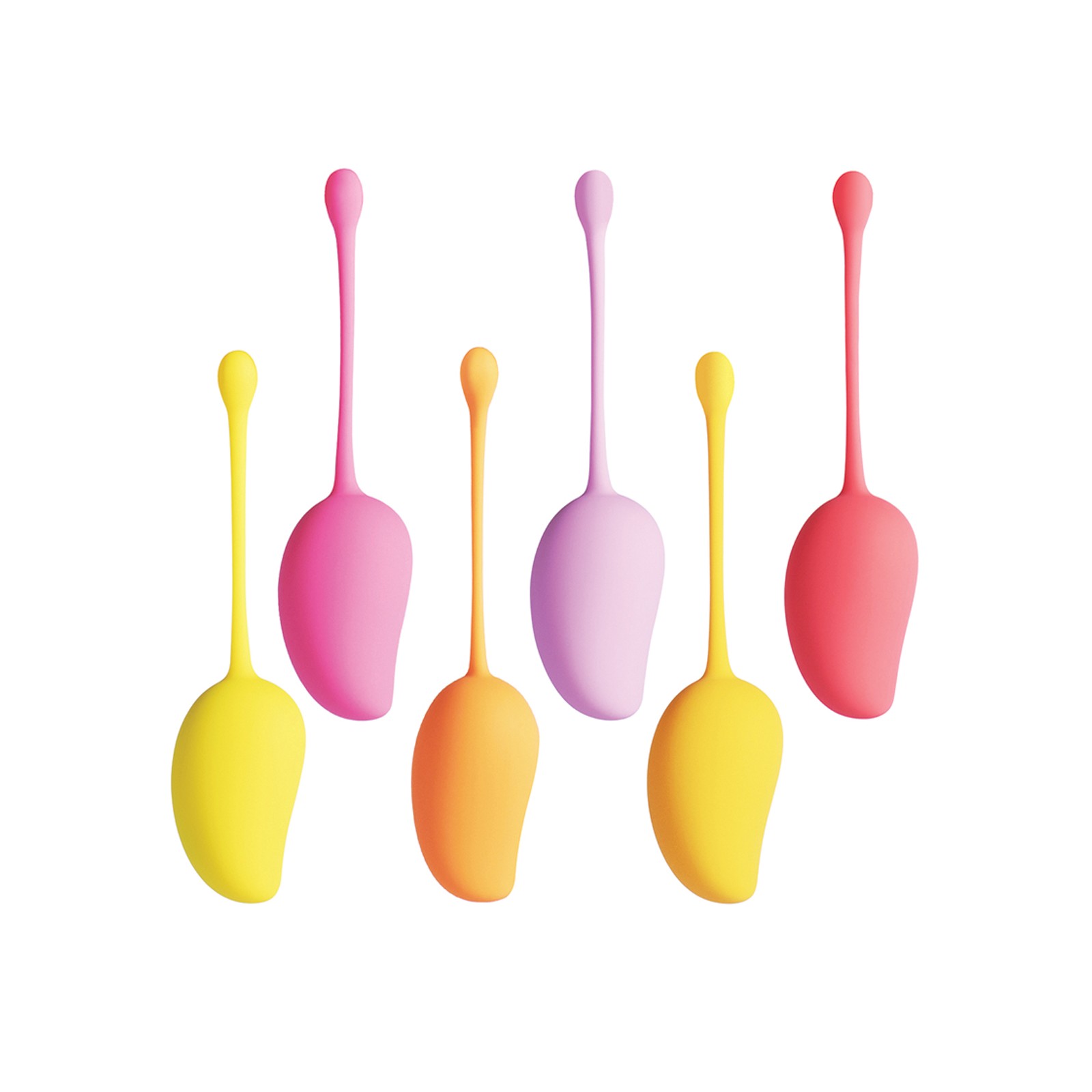 Conjunto de Ejercicio de Bolas Kegel con Peso Mango Tropical - 6 Piezas