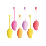 Conjunto de Ejercicio de Bolas Kegel con Peso Mango Tropical - 6 Piezas