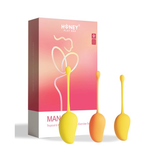 Conjunto de Ejercicio de Bolas Kegel con Peso Mango Tropical - 6 Piezas