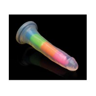 Dildo de Silicona de 7 Pulgadas que Brilla en la Oscuridad Curve Toys