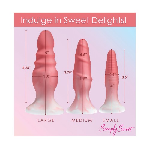 Curve Toys Simply Sweet Silicone Butt Plug Set Pink