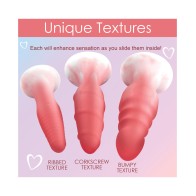 Curve Toys Simply Sweet Silicone Butt Plug Set Pink