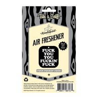 Wood Rocket Fuck You You Fucking Fuck Air Freshener - Black Ice