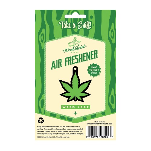 Wood Rocket Green Leaf Air Freshener - Forest