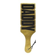 Black and Gold Wood Rocket Daddy Paddle