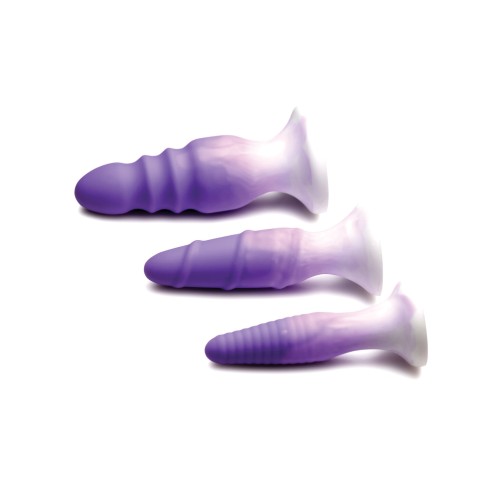 Curve Toys Simply Sweet Silicone Butt Plug Set Purple