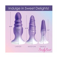 Curve Toys Simply Sweet Silicone Butt Plug Set Purple