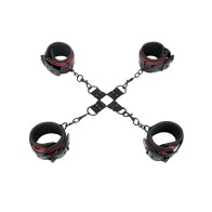 WhipSmart Heartbreaker Deluxe Hogtie - Black/Red | BDSM Restraints