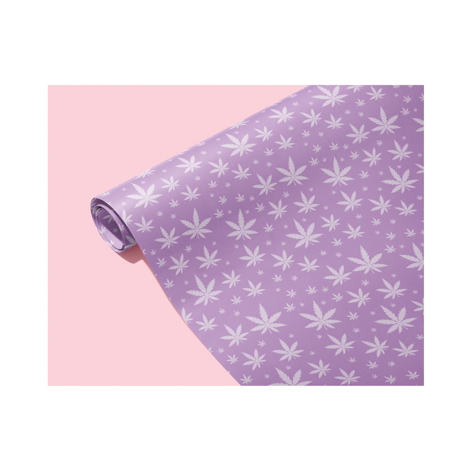 Purple Pot Leaf Gift Wrapping Paper