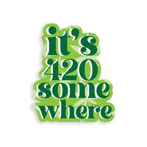 Paquete de Stickers It's 420 Somewhere de 3