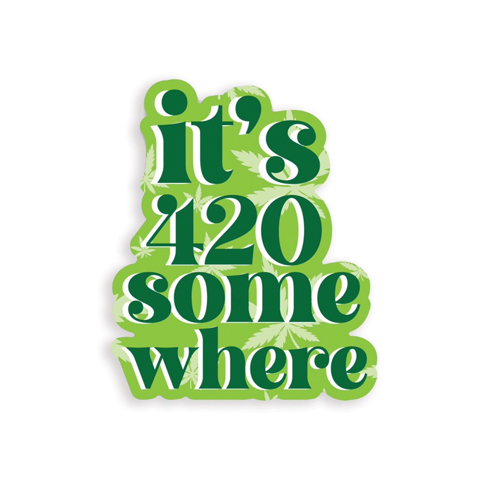 Paquete de Stickers It's 420 Somewhere de 3