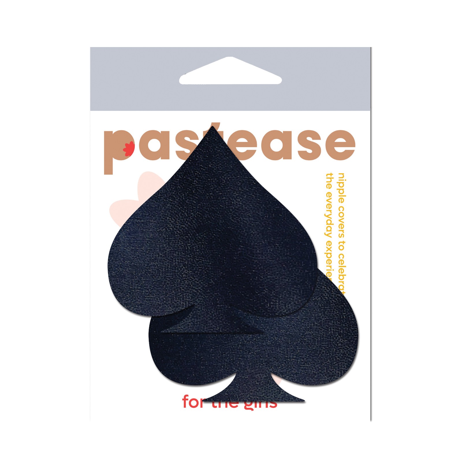 Pastease Liquid Spade Nipple Pasties - Black