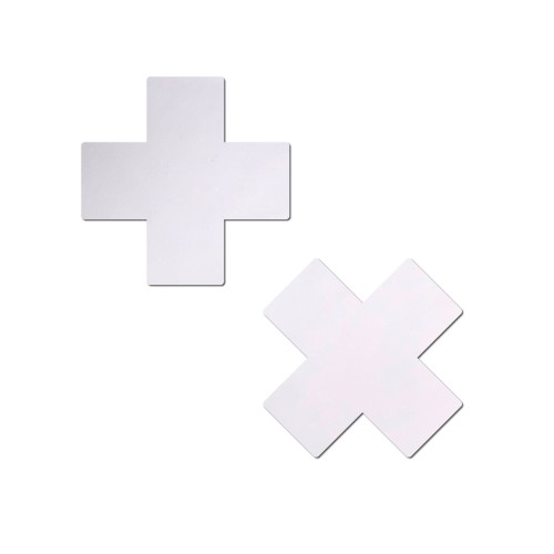 Pastease Matte Plus X Nipple Pasties White