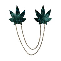 Chains Disco Weed Leaf Nipple Pasties