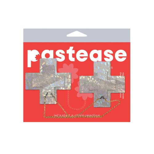 Pastease Chains Disco Cross - White