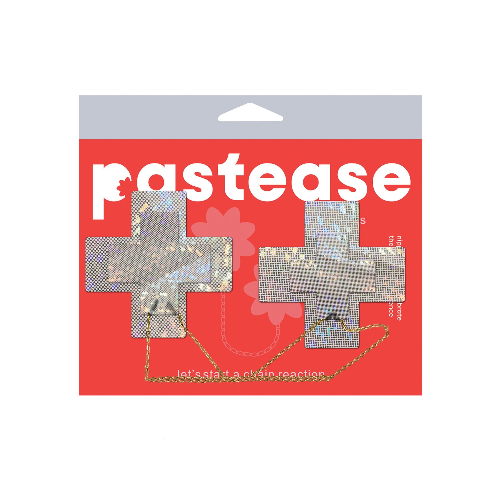 Pastease Chains Disco Cross - White