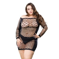 Beverly Hills Naughty Girl Diamond Mesh Dress Black QN