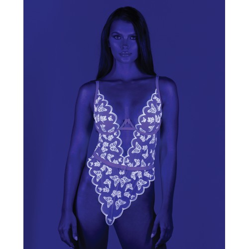 Teddy Bordado Butterfly Glow - Lavanda/Blanco SM