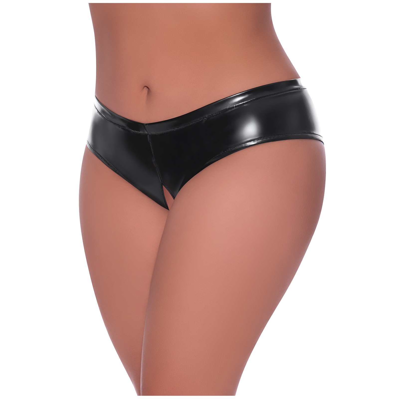 Club Candy Low Rise Split Crotch Boy Short Black QN