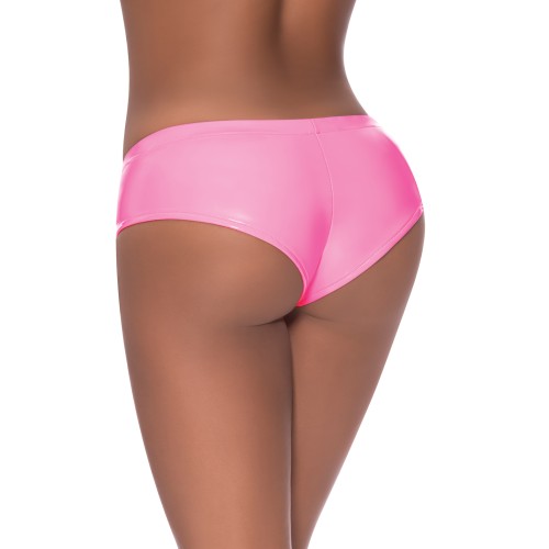 Boy Short de Bajo Cintura con Crotch Abierto Pink L XL