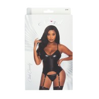 Club Candy Black Basque and Panty Set