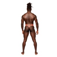 Rude Awakening Mesh Strap Thong Neon Orange L/XL