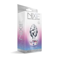 Nixie Ribbed Metal Butt Plug - Small