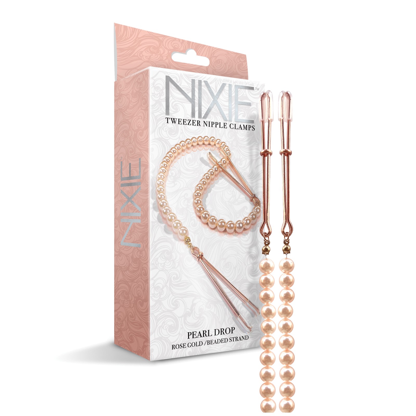 Pinzas para Pezones Nixie con Perlas - Oro Rosa