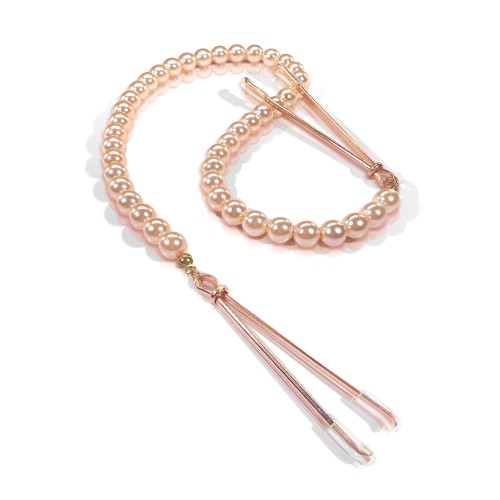 Pinzas para Pezones Nixie con Perlas - Oro Rosa