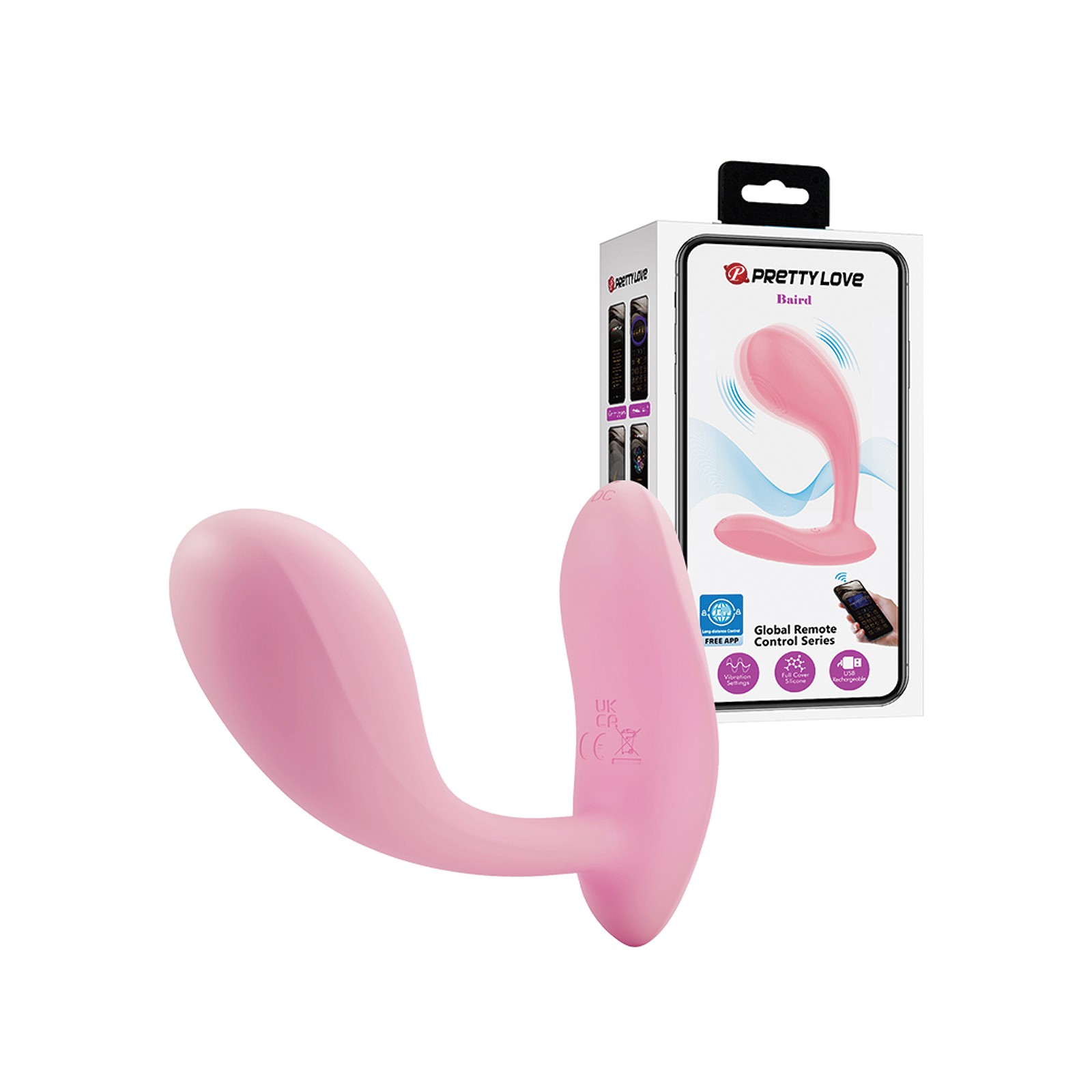 Pretty Love Baird App-Enabled Butt Plug Hot Pink