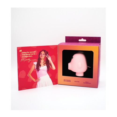 Kawaii Kiss Clit Flicker and Air Stimulator Pink