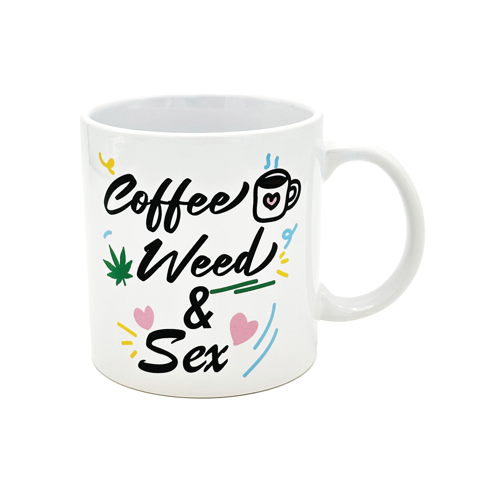 Taza Actitud Café Hierba y Sexo 22 oz