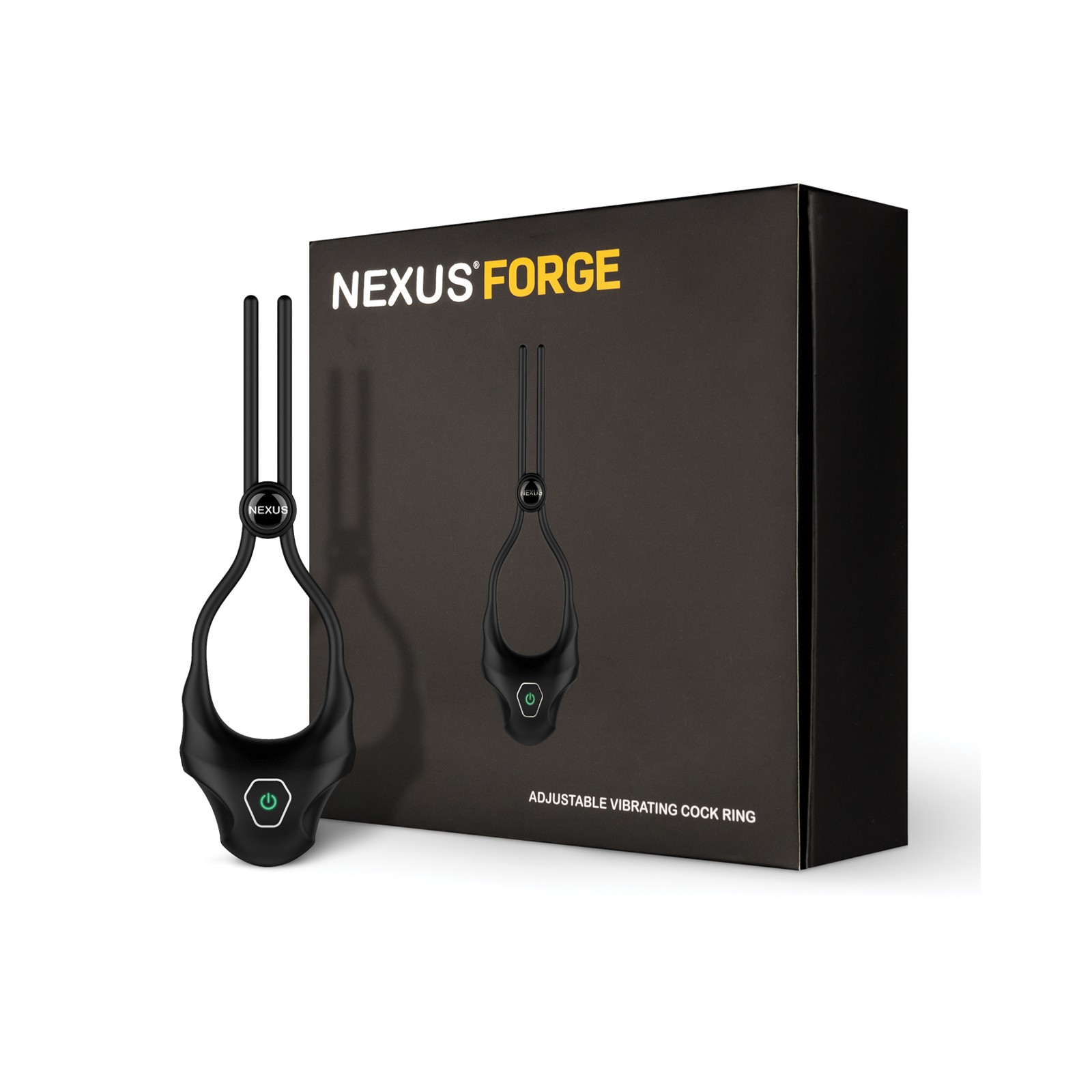 Anillo Vibrador Ajustable Nexus Forge Lasso - Negro