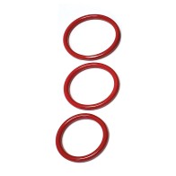 Spartacus Stainless Steel C-Ring Red Set