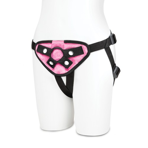 Lux Fetish Adjustable Strap-On Harness - Pink