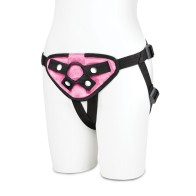 Lux Fetish Adjustable Strap-On Harness - Pink