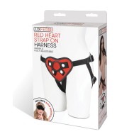 Lux Fetish Red Heart Strap On Harness