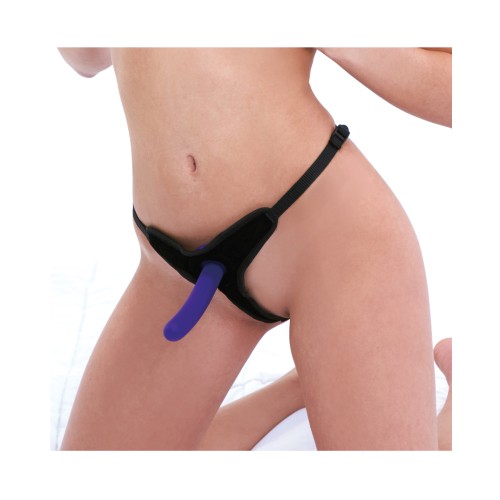 Lux Fetish Velvet Bikini Strap On Black